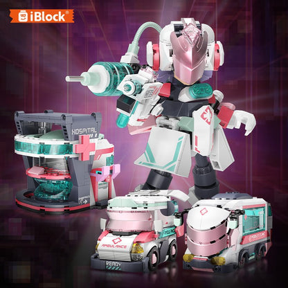 iBlock Medical Care Team 4-Model Kit - IB1116-IB1119__main-01.jpg