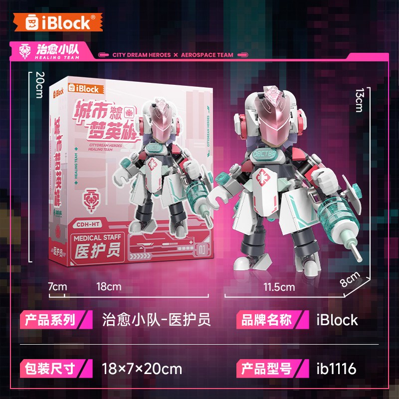 iBlock Medical Care Team 4-Model Kit - IB1116-IB1119__main-10.jpg
