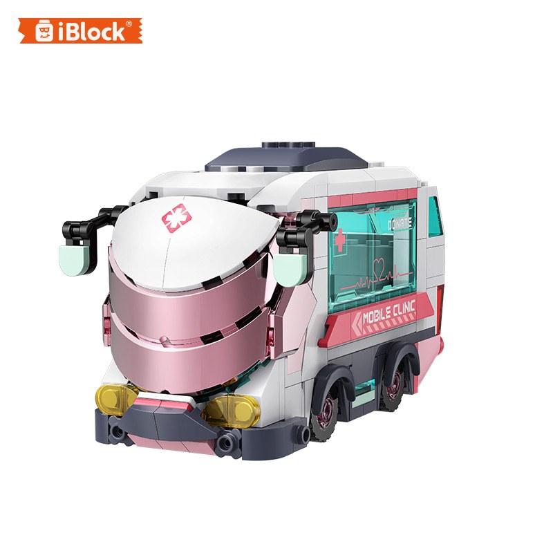 iBlock Medical Care Team 4-Model Kit SKU image - IB1118__IB1118-献血车-sku.jpg
