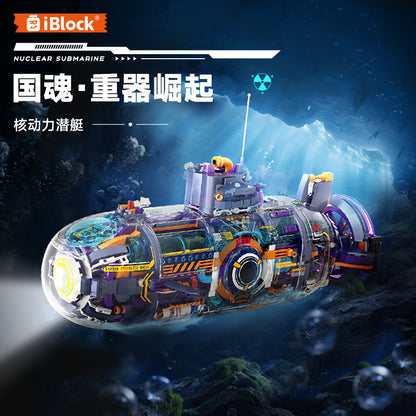 iBlock Nuclear Submarine Display Model Kit - IB1202__IB1202-1.jpg