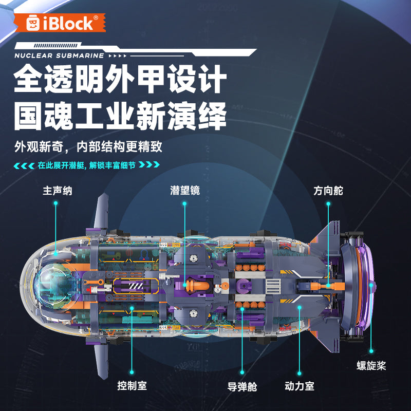 iBlock Nuclear Submarine Display Model Kit - IB1202__IB1202-3.jpg