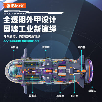 iBlock Nuclear Submarine Display Model Kit - IB1202__IB1202-3.jpg