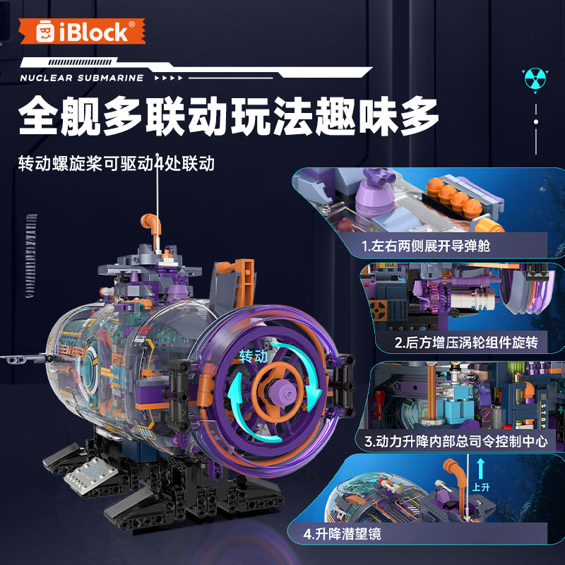 iBlock Nuclear Submarine Display Model Kit - IB1202__IB1202-4.jpg