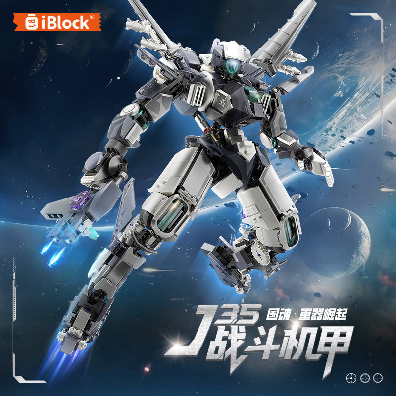 iBlock Stealth Fighter Mecha Model Kit - IB1203__IB1203-1.jpg