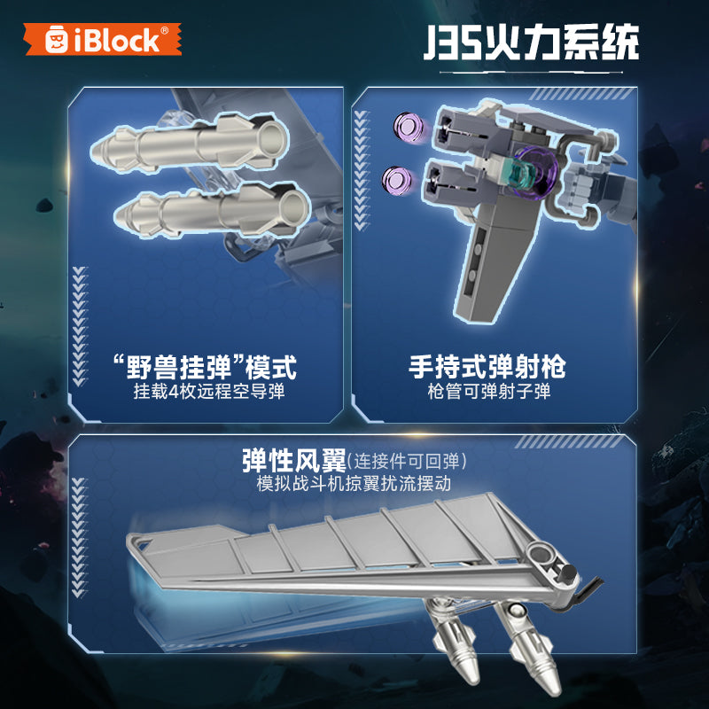 iBlock Stealth Fighter Mecha Model Kit - IB1203__IB1203-2.jpg