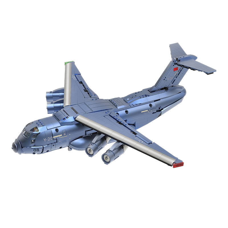 iBlock Military Transport Aircraft Model Kit - IB1210__IB1210-白底-brick4.png