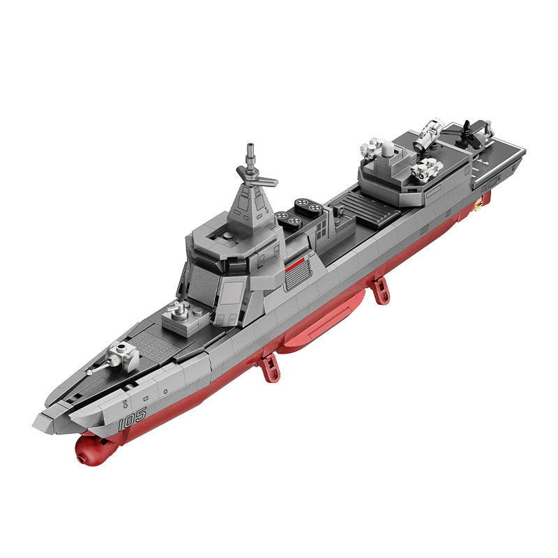 iBlock Destroyer Ship Display Model Kit - IB1212__IB1212-白底-brick4.jpg