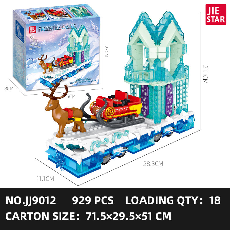 JIESTAR Ice And Snow Deer Cart Building Block Set SKU image - JJ9012-sku.jpg