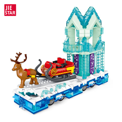 JIESTAR Ice And Snow Deer Cart Building Block Set - JJ9012-白底.jpg