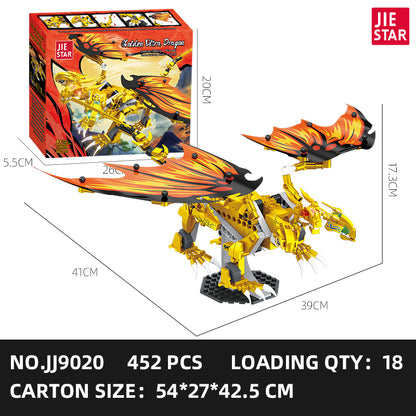 JIESTAR Lloyd'S Golden Super Dragon Building Block Set SKU image - JJ9020-sku.jpg