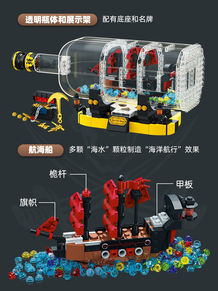 JIESTAR Bottle Within A Bottle [Including Lighting Accessories] 3 Aa Dry Batteries (Not Delivered) Building Block Set - JJ9026-2.jpg