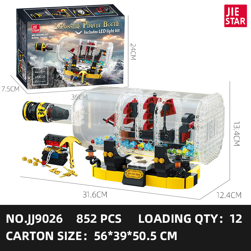 JIESTAR Bottle Within A Bottle [Including Lighting Accessories] 3 Aa Dry Batteries (Not Delivered) Building Block Set SKU image - JJ9026-sku.jpg