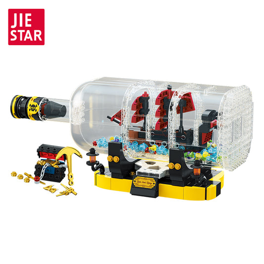 JIESTAR Bottle Within A Bottle [Including Lighting Accessories] 3 Aa Dry Batteries (Not Delivered) Building Block Set - JJ9026-白底.jpg