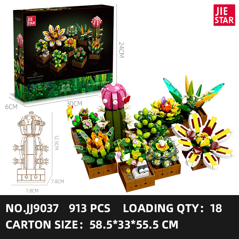 JIESTAR Succulent Building Block Set SKU image - JJ9037-sku.jpg