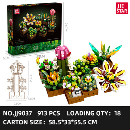 JIESTAR Succulent Building Block Set SKU image - JJ9037-sku.jpg