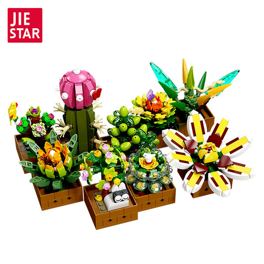 JIESTAR Succulent Building Block Set - JJ9037-白底.jpg