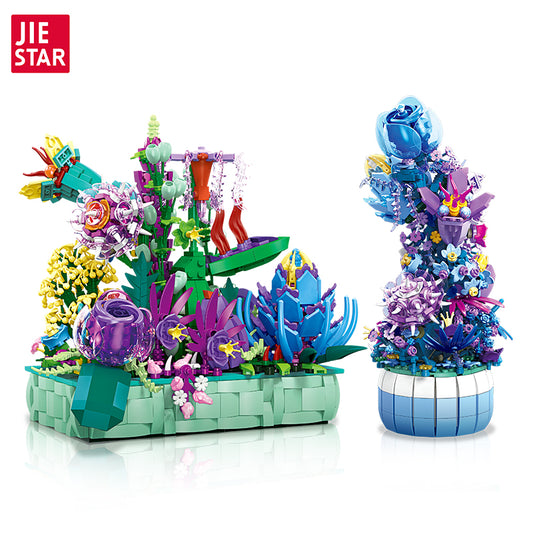 JIESTAR Flower Building Block Set 2-Pack - JJ9038+JJ9039-白底.jpg