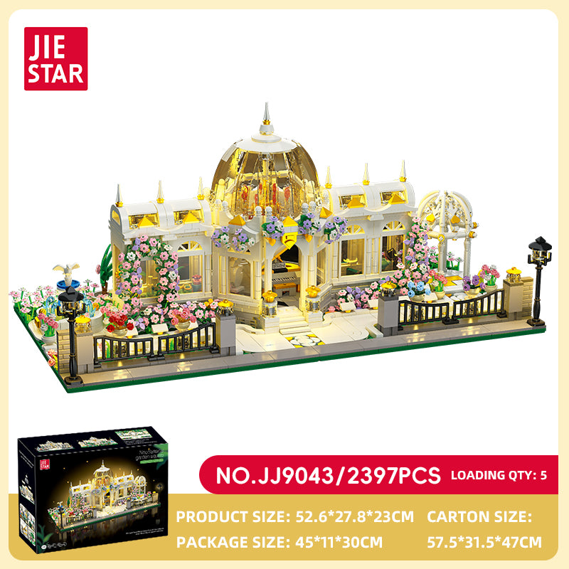 JIESTAR Garden Plaza [Including Lighting Accessories] Building Block Set SKU image - JJ9043-sku.jpg