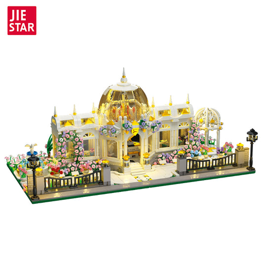 JIESTAR Garden Plaza [Including Lighting Accessories] Building Block Set - JJ9043-白底.jpg