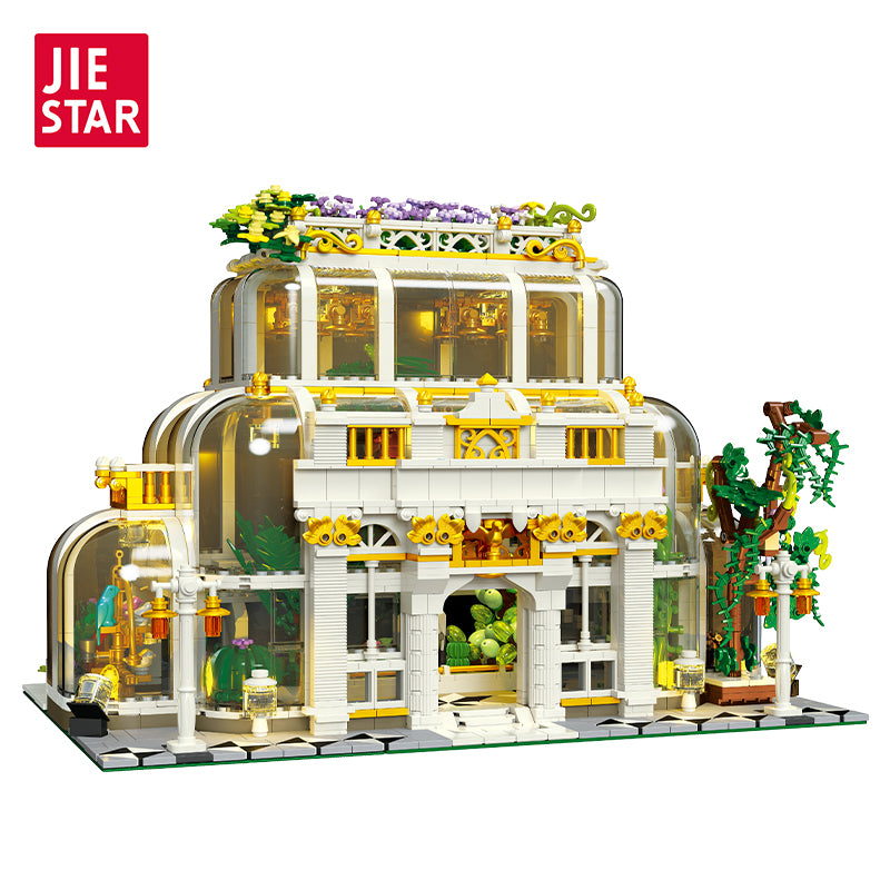 JIESTAR Botanical Garden [Including Lighting Parts] Round Lighting Parts*12 Capsules Building Block Set - JJ9044-白底.jpg
