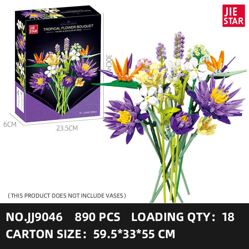 JIESTAR Bouquet Building Block Set SKU image - JJ9046-sku.jpg