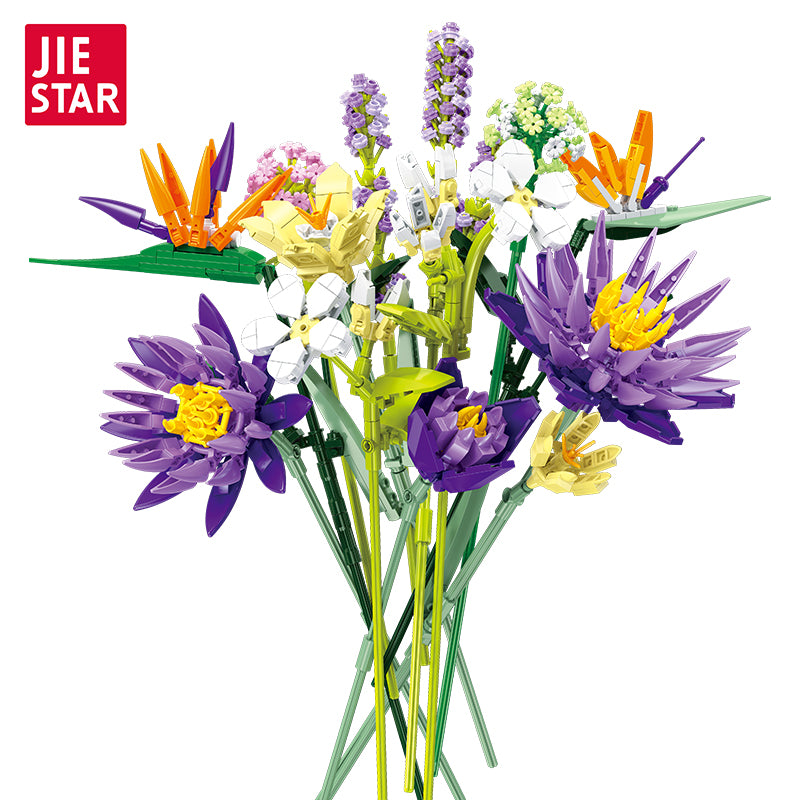 JIESTAR Bouquet Building Block Set - JJ9046-白底.jpg