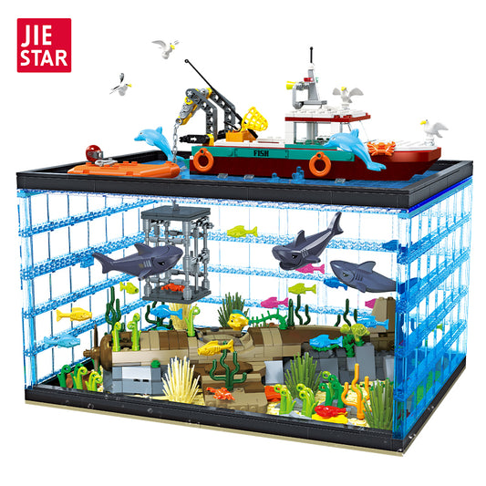JIESTAR Marine Life Adventure [Including Lighting Accessories] Building Block Set - JJ9048-白底.jpg