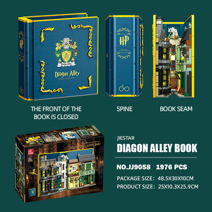 JIESTAR 对角巷书：奥利凡德魔杖店、丽痕书店【含Led灯光件】 Building Block Set - JJ9058-2.jpg