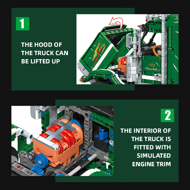 JIESTAR American Truck (Technical Vehicle) [Remote Control Battery Pack Needs To Be Purchased Separately] Building Block Set - JJ9069-4.jpg