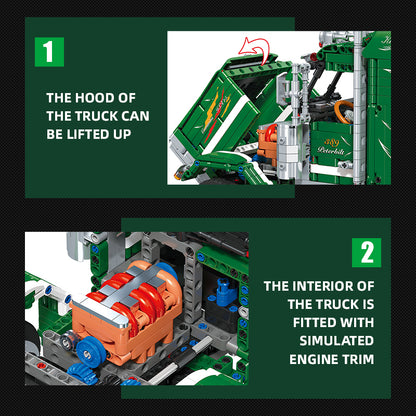 JIESTAR American Truck (Technical Vehicle) [Remote Control Battery Pack Needs To Be Purchased Separately] Building Block Set - JJ9069-4.jpg