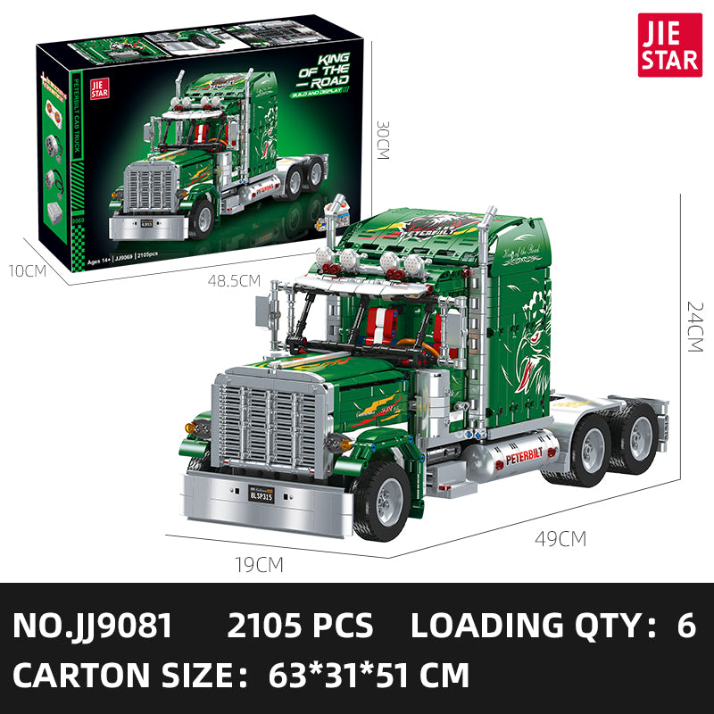 JIESTAR American Truck (Technical Vehicle) [Remote Control Battery Pack Needs To Be Purchased Separately] Building Block Set SKU image - JJ9069-sku.jpg