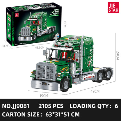 JIESTAR American Truck (Technical Vehicle) [Remote Control Battery Pack Needs To Be Purchased Separately] Building Block Set SKU image - JJ9069-sku.jpg