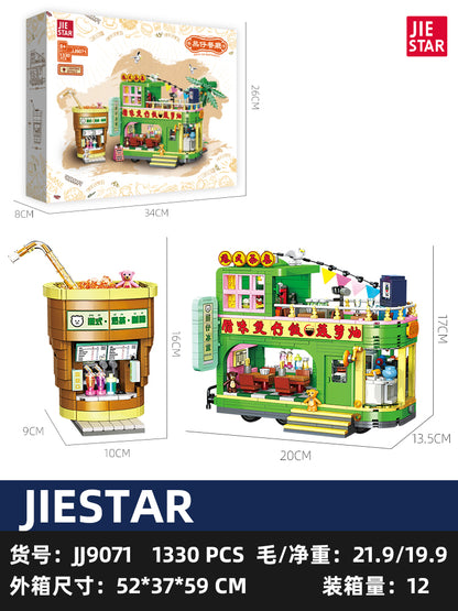 JIESTAR 熊仔餐厅【含Led灯光件】 Building Block Set SKU image - JJ9071-sku.jpg