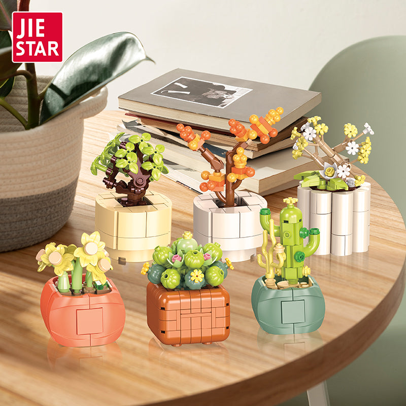 JIESTAR Small Potted Plant Building Block Set - JJ9080-1.jpg