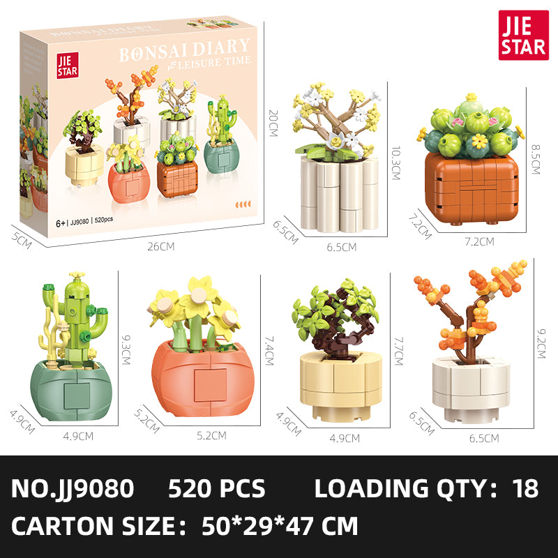 JIESTAR Small Potted Plant Building Block Set SKU image - JJ9080-sku.jpg