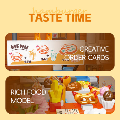 JIESTAR Burger Shop [Including Lighting Accessories*4 Tablets] Building Block Set - JJ9082-3.jpg