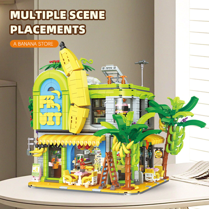 JIESTAR Banana Shop [Including Lighting Accessories] Built-In Ag3 Button Battery *8 Pieces Building Block Set - JJ9083-2.jpg