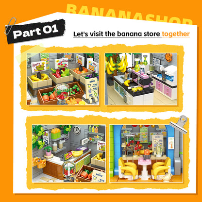 JIESTAR Banana Shop [Including Lighting Accessories] Built-In Ag3 Button Battery *8 Pieces Building Block Set - JJ9083-3.jpg