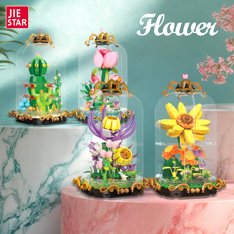 JIESTAR Flower Building Block Set 4-Pack - JJ9084-JJ9087-1.jpg