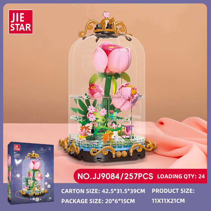 JIESTAR Flower Building Block Set 4-Pack SKU image - JJ9084-sku.jpg