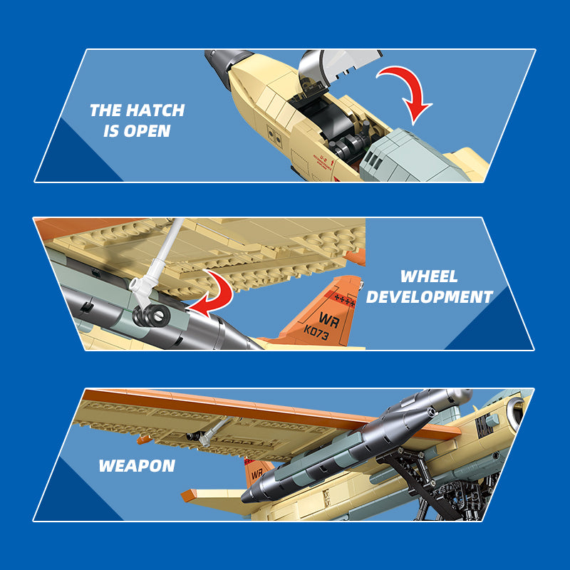 JIESTAR U-2 Reconnaissance Airplane Building Block Set - JJ9097-4.jpg