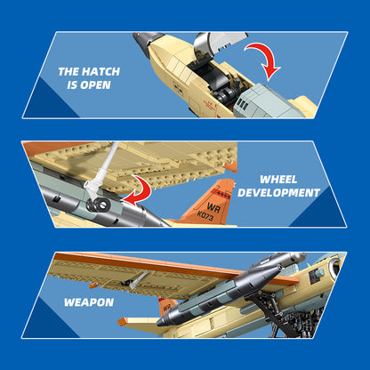 JIESTAR U-2 Reconnaissance Airplane Building Block Set - JJ9097-4.jpg