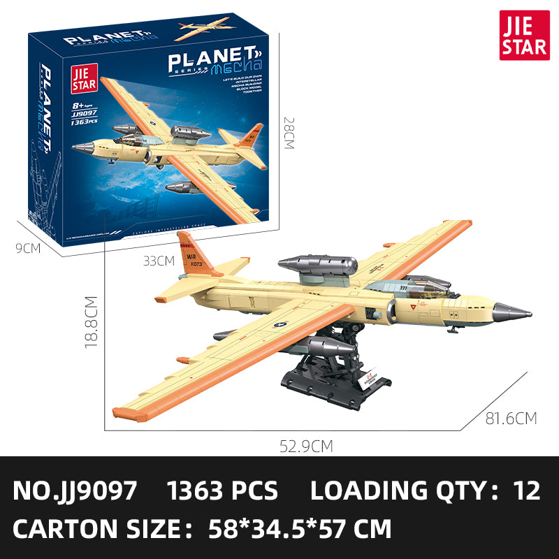 JIESTAR U-2 Reconnaissance Airplane Building Block Set SKU image - JJ9097-sku.jpg