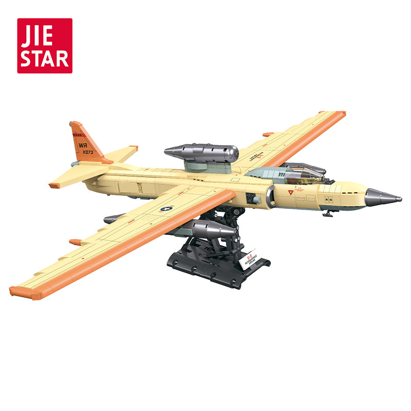 JIESTAR U-2 Reconnaissance Airplane Building Block Set - JJ9097-白底.jpg