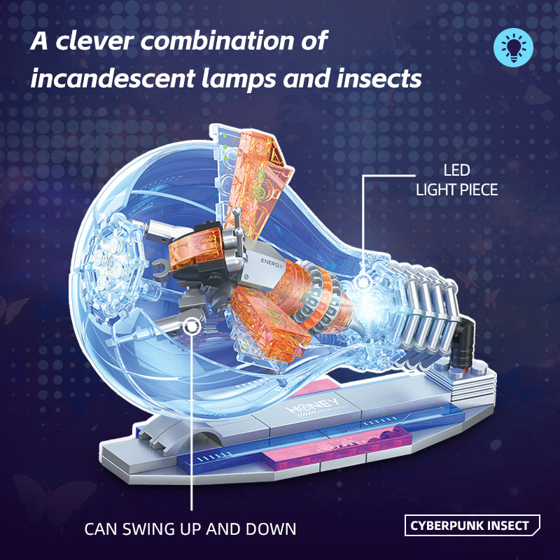 JIESTAR Cyberpunk Insects: Bees [Including Lighting Parts] Building Block Set - JJ9100-3.jpg