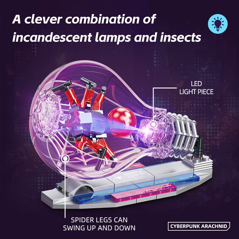 JIESTAR Cyberpunk Insects: Spiders [Including Lighting Parts] Building Block Set - JJ9105-2.jpg