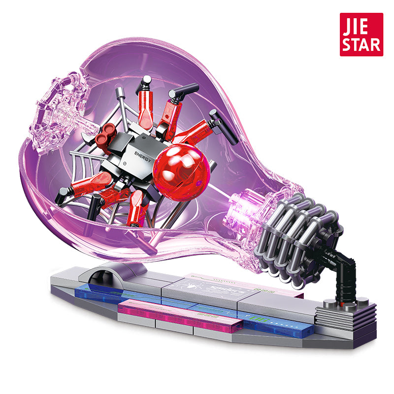 JIESTAR Cyberpunk Insects: Spiders [Including Lighting Parts] Building Block Set - JJ9105-白底.jpg