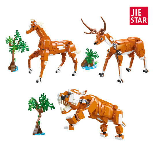 JIESTAR Horse (Three-In-One) Building Block Set - JJ9113-白底.jpg