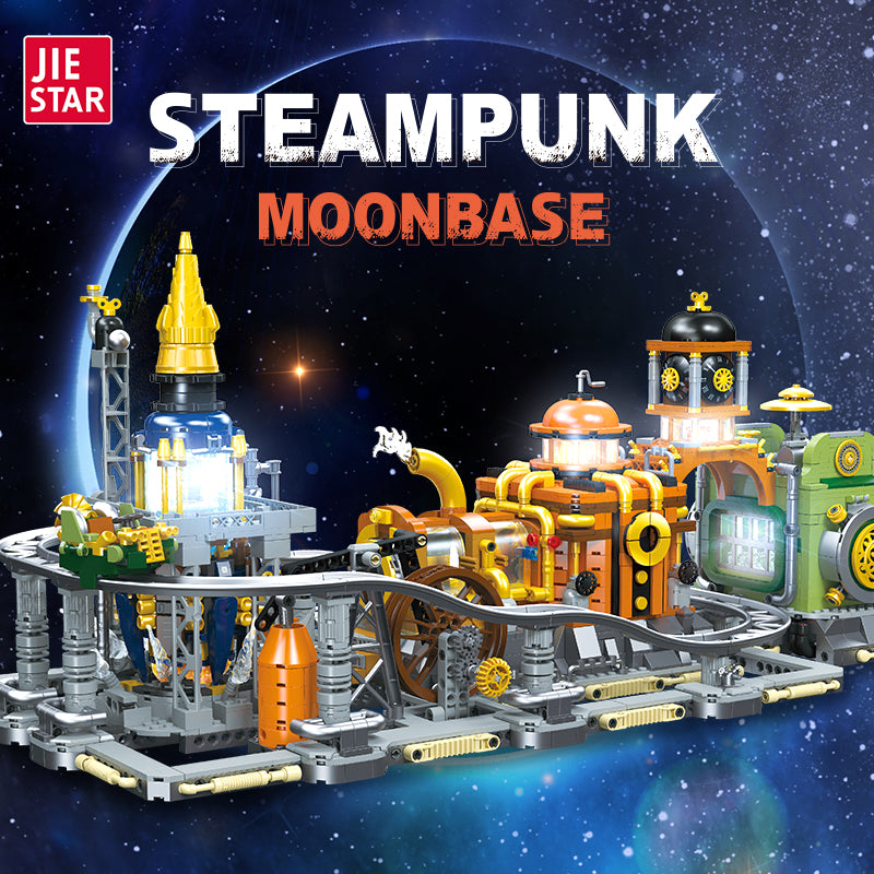 JIESTAR Steampunk Moon Base [Includes Lighting Accessories*4 Tablets] Building Block Set - JJ9114-1.jpg