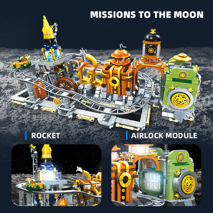 JIESTAR Steampunk Moon Base [Includes Lighting Accessories*4 Tablets] Building Block Set - JJ9114-2.jpg